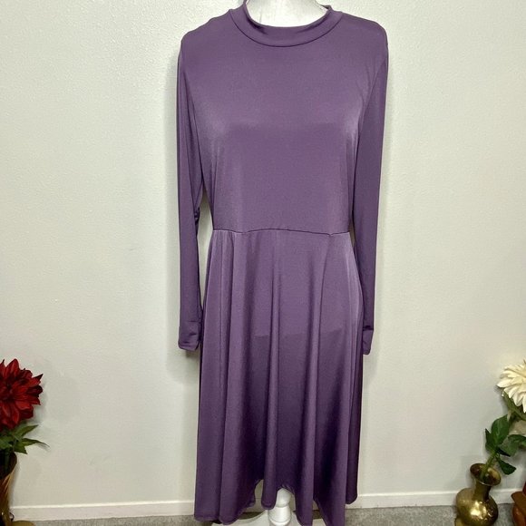 NEW Piphany Purple Maxi Dress Minimalist Preppy - Picture 1 of 6